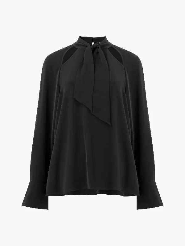 Carmen Recycled Crepe Tie Blouse