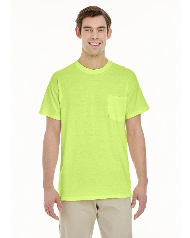 Gildan Pocket T-Shirt | Safety Green