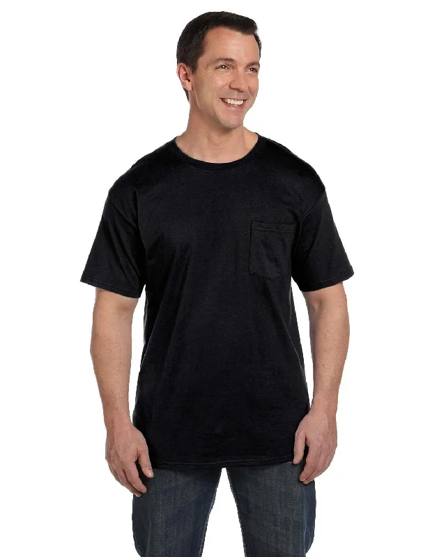 Hanes Beefy-T Pocket T-Shirt | Black