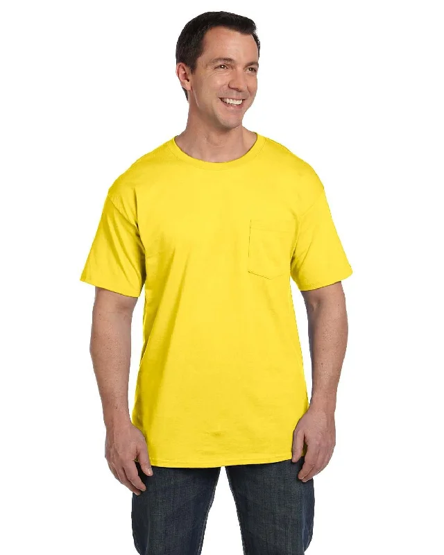 Hanes Beefy-T Pocket T-Shirt | Yellow