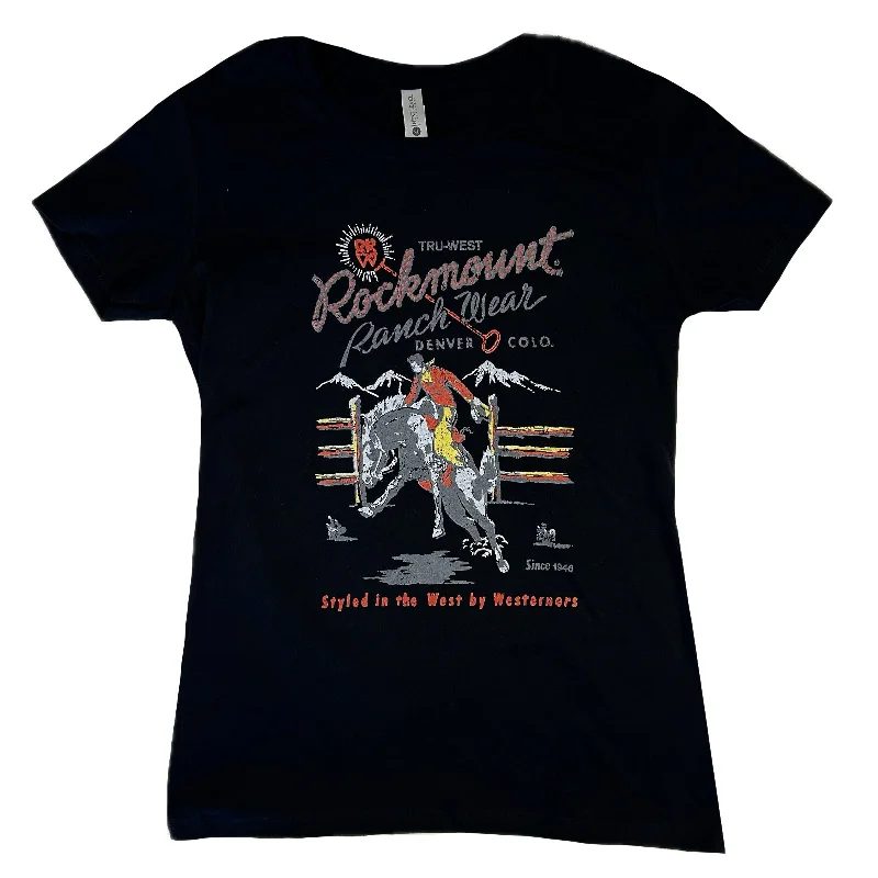 Women's Black Rockmount Bronc Western T-Shirt