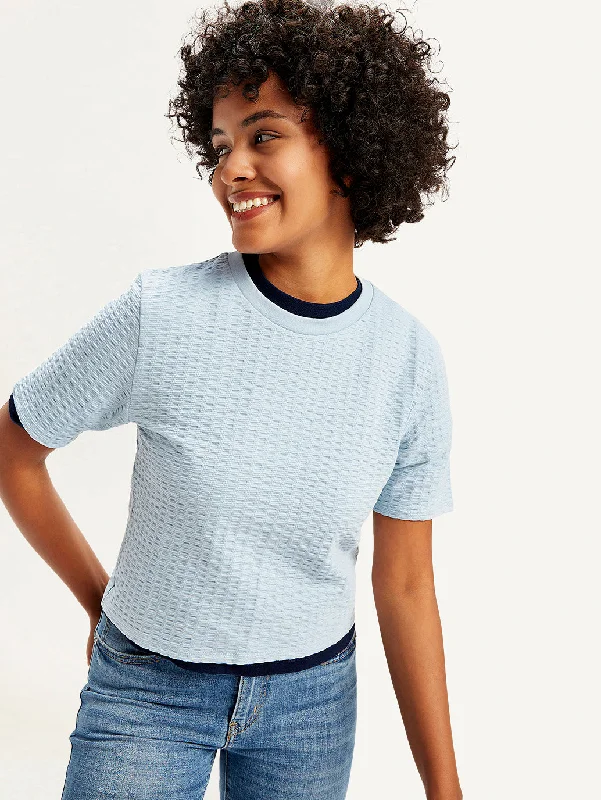 Women's Textured Regular Fit T-Shirt