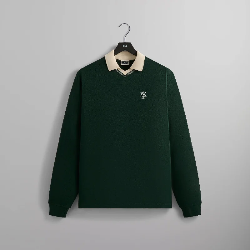 Kith Pique Long Sleeve Tap In Polo - Stadium