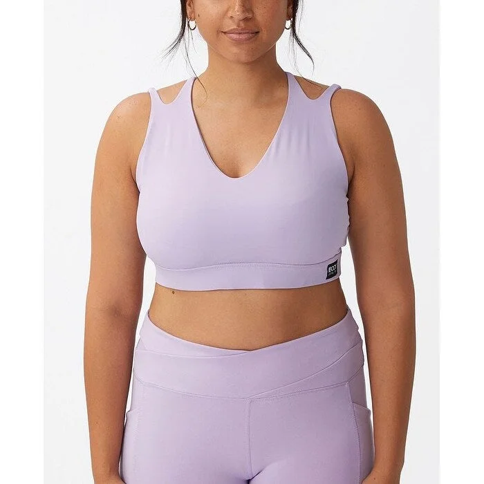 Cotton On Women's Active Ultimate Workout Crop Top Purple Size 14W