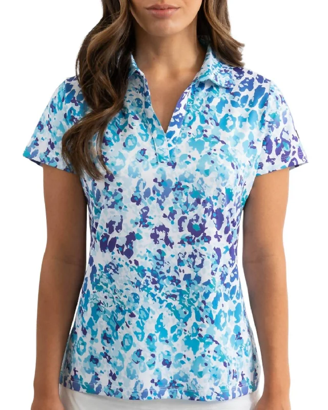 Women's Golf Polo In Safari Links