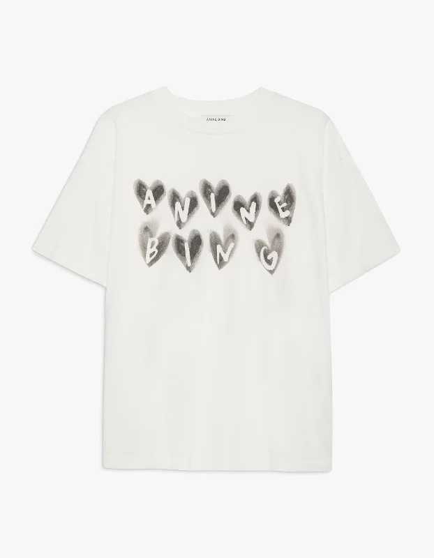 Cade Tee Hearts - Ivory