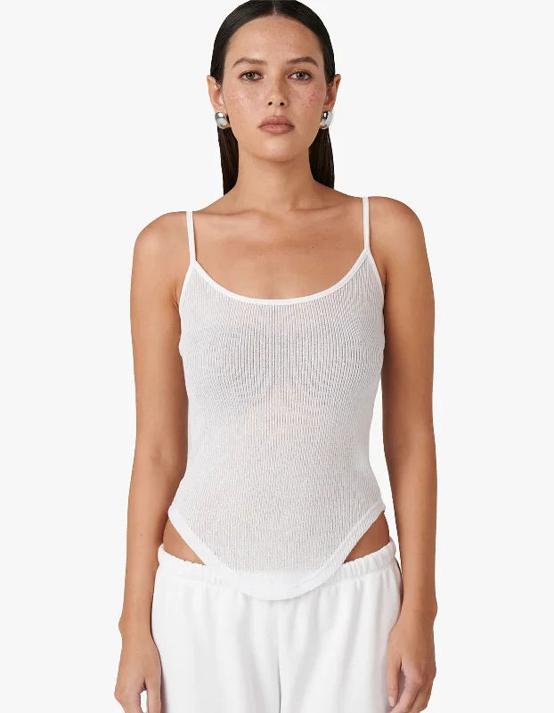 Daton Singlet Top - White