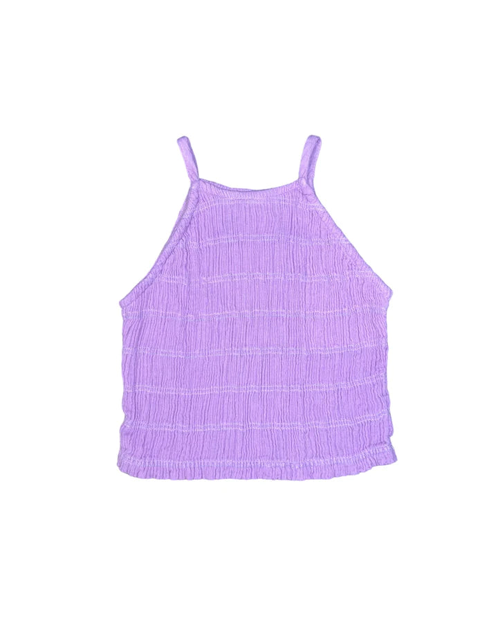 Soft Orchid Smocked Halter Top