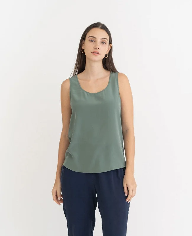 Silk Scoop Neck Tank