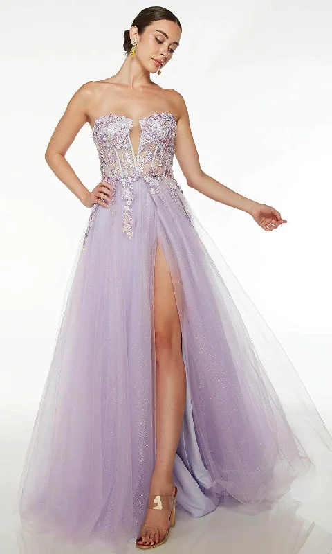 Alyce Paris 61654 - Strapless Embroidered Prom Dress