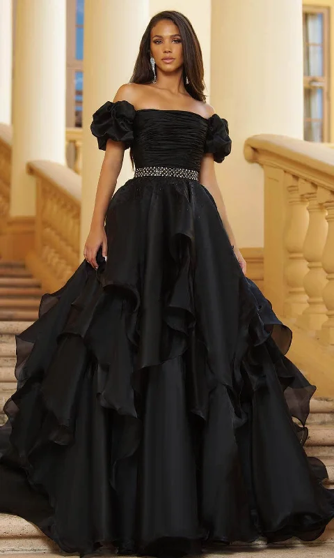 Ava Presley 28571 - Tiered Ruffle Ballgown