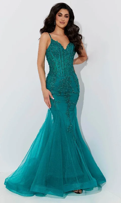 Jasz Couture 7539 - Embroidered Corset Prom Dress