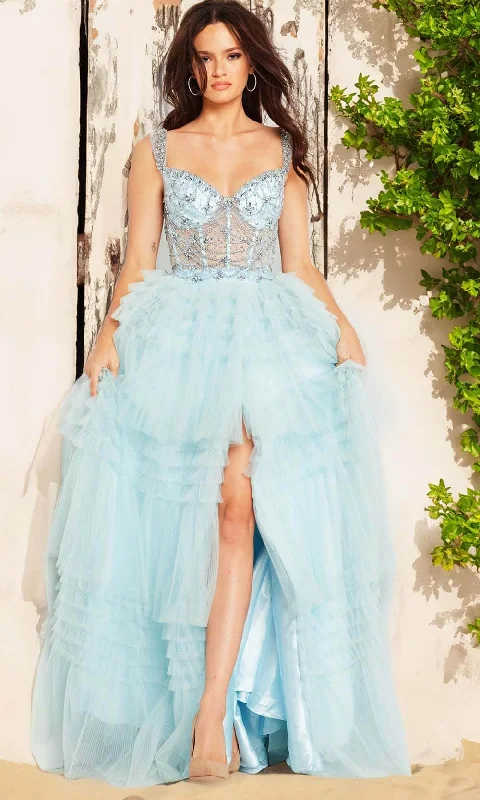 Jovani 37438 - Sleeveless Ruffled Ballgown