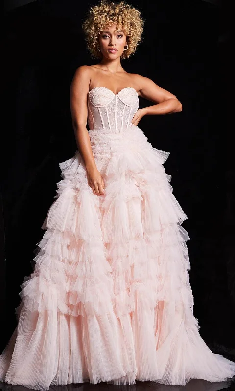 Jovani 38540 - Strapless Ruffle Ballgown