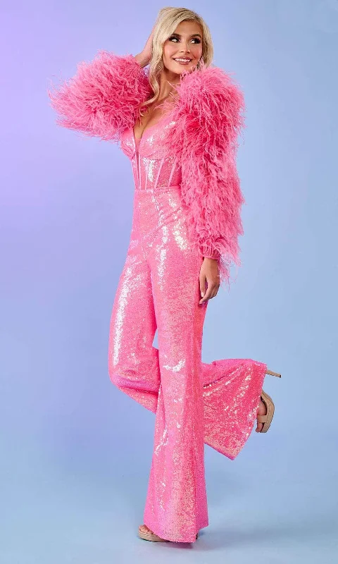 Rachel Allan 70589 - Sequin Corset Pantsuit