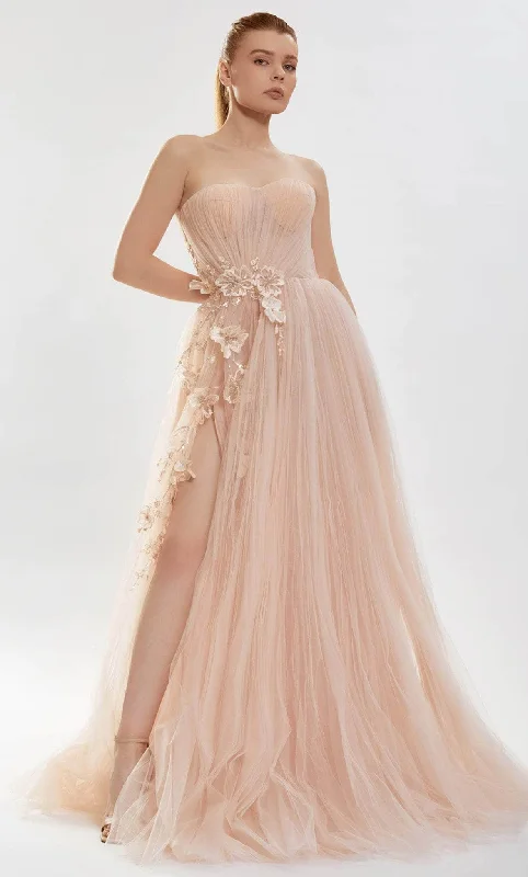 Tarik Ediz 52149 - Sweetheart Floral Evening Gown